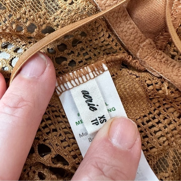 Aerie Lace Bralette Mustard Summer Gold, XS - Picture 4 of 6
